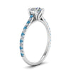 Load image into Gallery viewer, 6 Prong Lab Grown Cathedral Engagement Ring