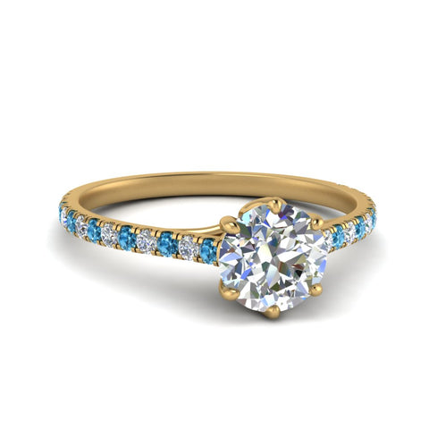 6 Prong Lab Grown Cathedral Engagement Ring
