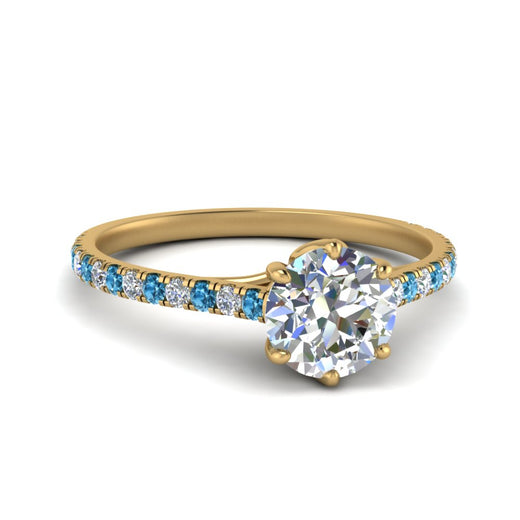 6 Prong Lab Grown Cathedral Engagement Ring