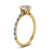 Load image into Gallery viewer, 6 Prong Lab Grown Cathedral Engagement Ring