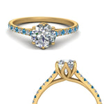 Load image into Gallery viewer, 6 Claw Prong Simple Round Diamond Ring
