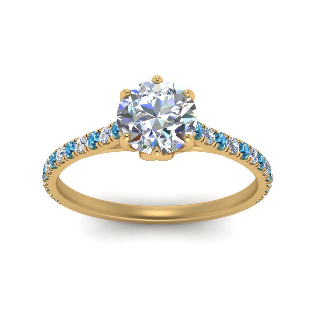 6 Claw Prong Simple Engagement Ring