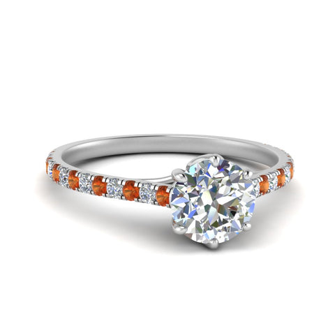 6 Prong Lab Grown Cathedral Engagement Ring