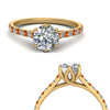 Load image into Gallery viewer, 6 Prong Lab Grown Cathedral Engagement Ring