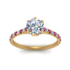 Load image into Gallery viewer, 6 Prong Lab Grown Cathedral Engagement Ring