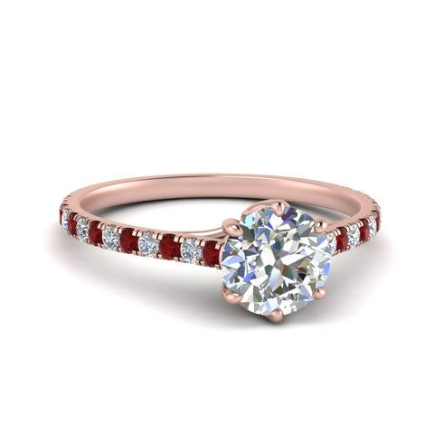 6 Prong Lab Grown Cathedral Engagement Ring