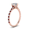 Load image into Gallery viewer, 6 Prong Lab Grown Cathedral Engagement Ring