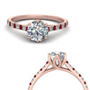 Load image into Gallery viewer, 6 Prong Lab Grown Cathedral Engagement Ring