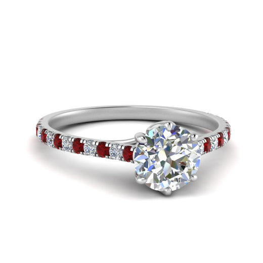 6 Prong Lab Grown Cathedral Engagement Ring
