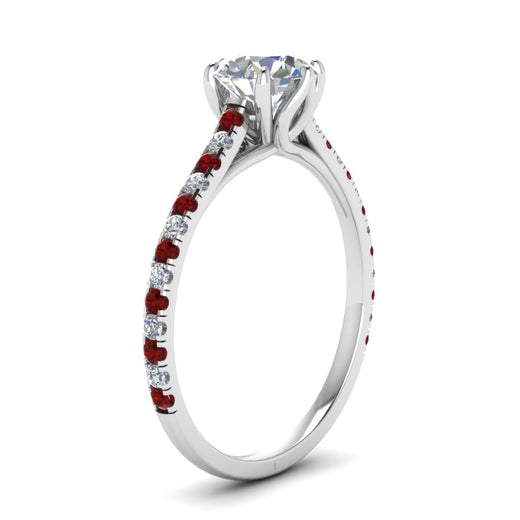6 Prong Lab Grown Cathedral Engagement Ring