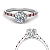 Load image into Gallery viewer, 6 Prong Lab Grown Cathedral Engagement Ring