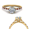 Load image into Gallery viewer, 6 Prong Lab Grown Cathedral Engagement Ring