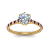 Load image into Gallery viewer, 6 Prong Lab Grown Cathedral Engagement Ring