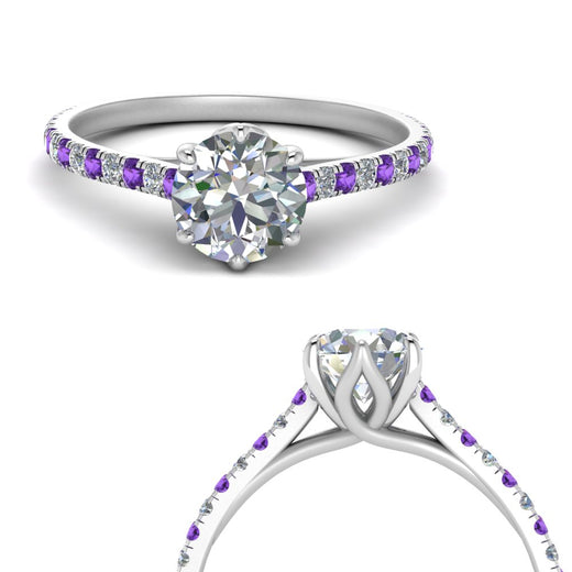 6 Claw Prong Simple Round Diamond Ring