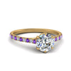 Load image into Gallery viewer, 6 Prong Lab Grown Cathedral Engagement Ring