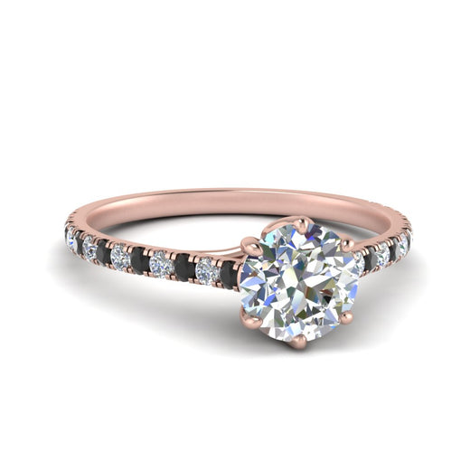 6 Claw Prong Simple Round Diamond Ring