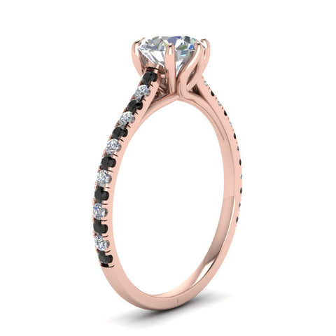 6 Prong Lab Grown Cathedral Engagement Ring