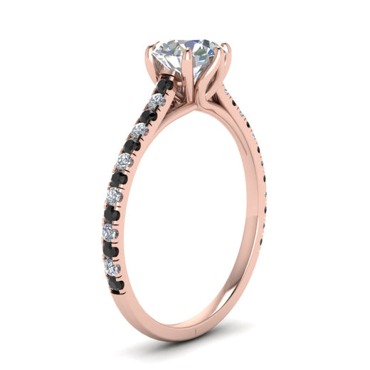6 Prong Lab Grown Cathedral Engagement Ring