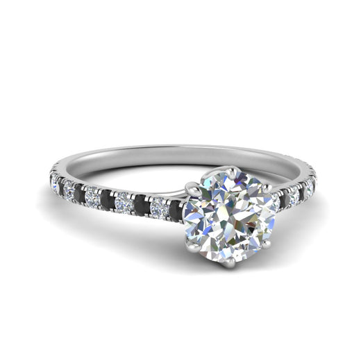 6 Prong Lab Grown Cathedral Engagement Ring
