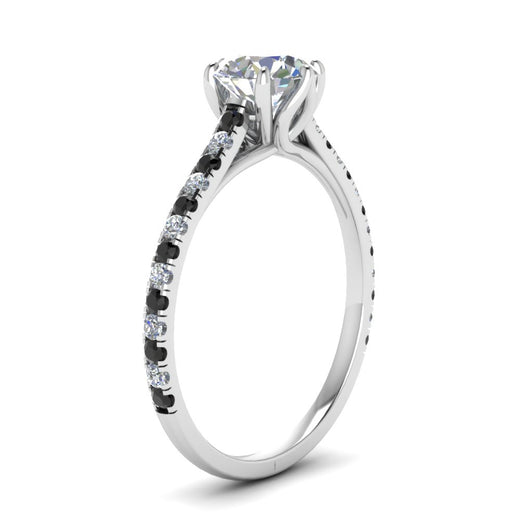 6 Prong Lab Grown Cathedral Engagement Ring