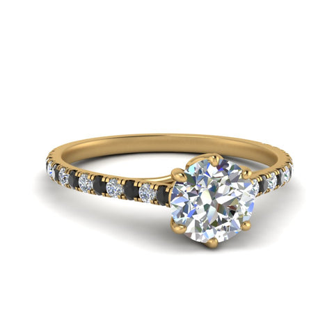 6 Prong Lab Grown Cathedral Engagement Ring