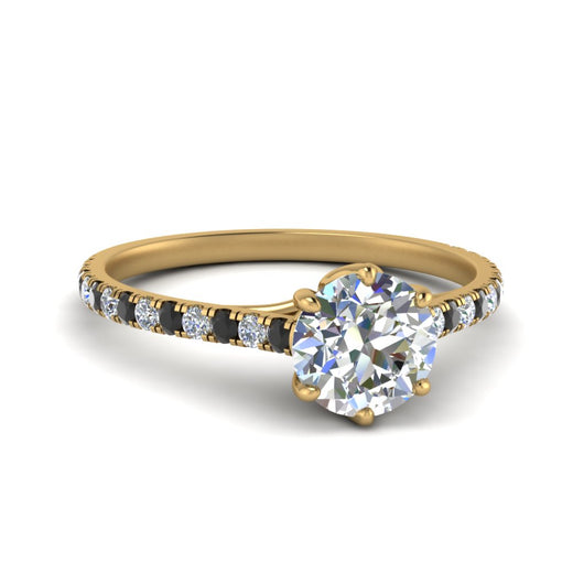 6 Claw Prong Simple Round Diamond Ring