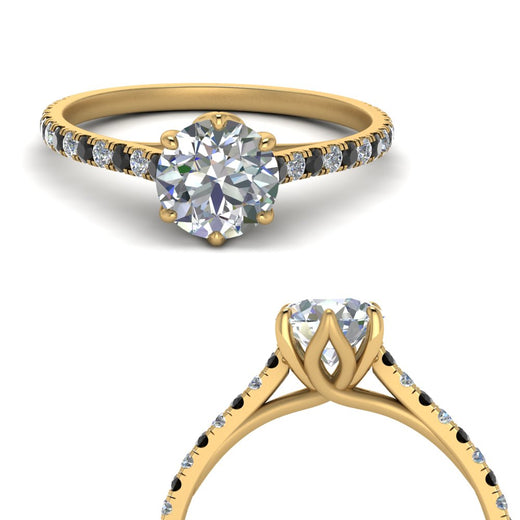 6 Claw Prong Simple Round Diamond Ring