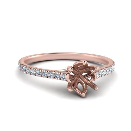 6 Claw Prong Simple Semi Mount Ring