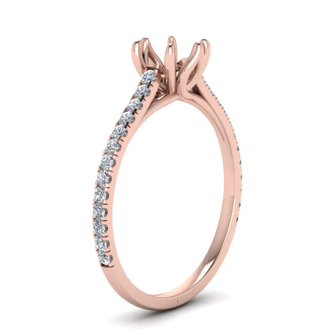 6 Claw Prong Simple Semi Mount Ring