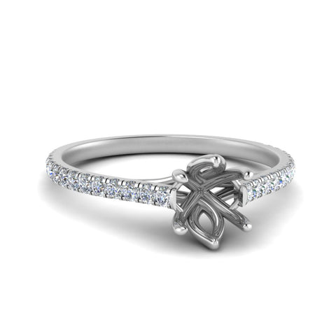 6 Claw Prong Simple Semi Mount Ring