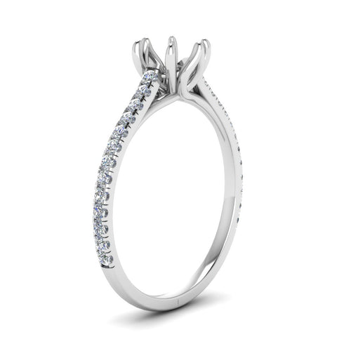 6 Claw Prong Simple Semi Mount Ring