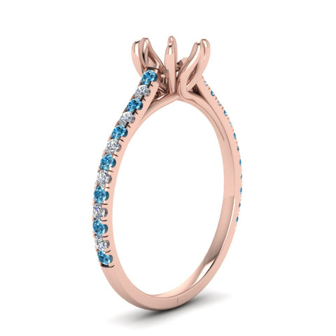 6 Claw Prong Simple Semi Mount Ring