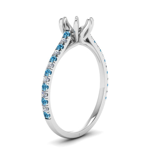 6 Claw Prong Simple Semi Mount Ring