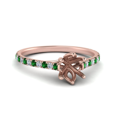 6 Claw Prong Simple Semi Mount Ring