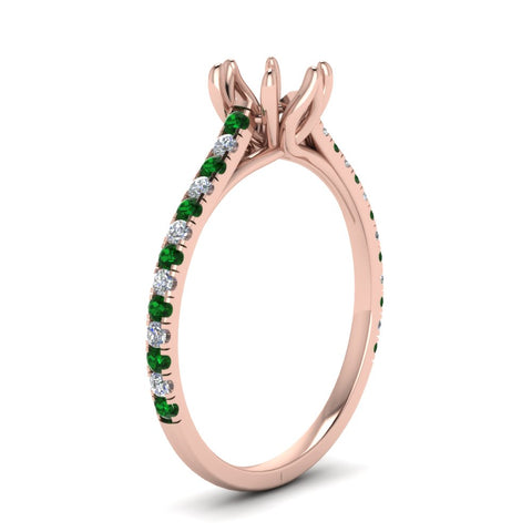6 Claw Prong Simple Semi Mount Ring