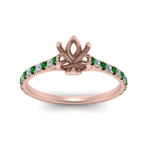 6 Claw Prong Simple Semi Mount Ring