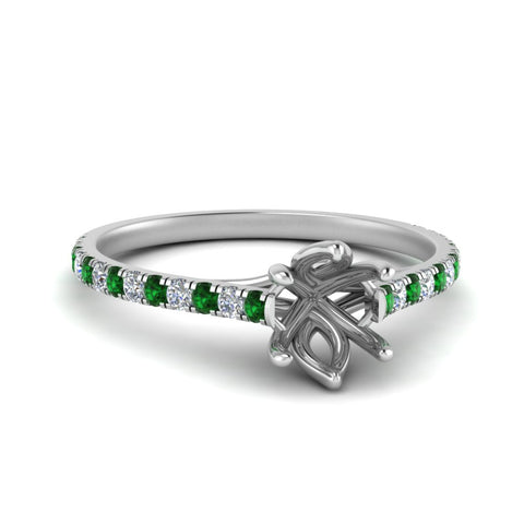 6 Claw Prong Simple Semi Mount Ring