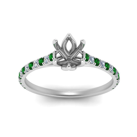 6 Claw Prong Simple Semi Mount Ring