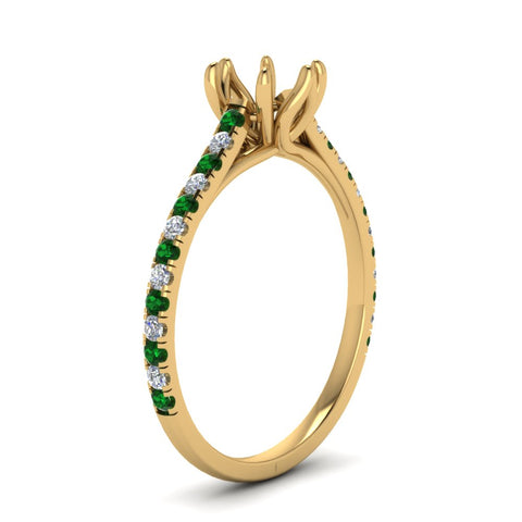 6 Claw Prong Simple Semi Mount Ring