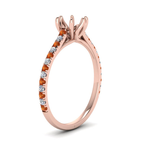 6 Claw Prong Simple Semi Mount Ring