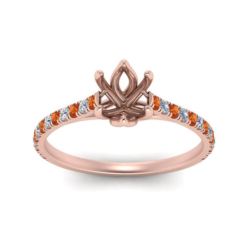 6 Claw Prong Simple Semi Mount Ring