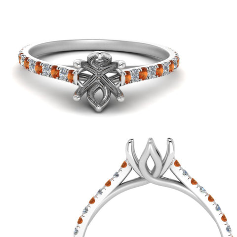 6 Claw Prong Simple Semi Mount Ring