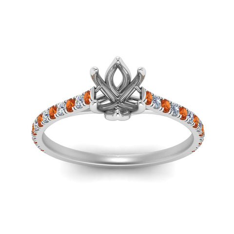 6 Claw Prong Simple Semi Mount Ring