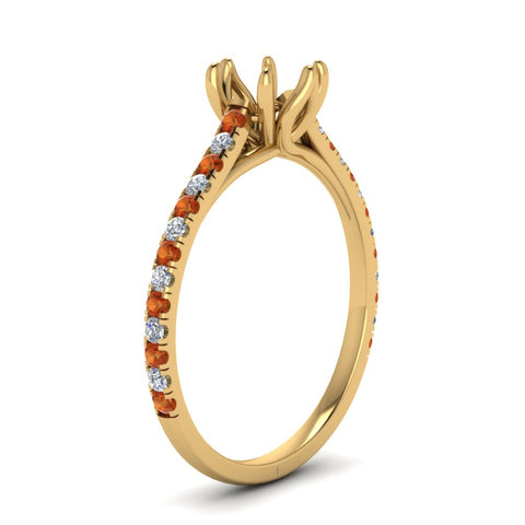 6 Claw Prong Simple Semi Mount Ring