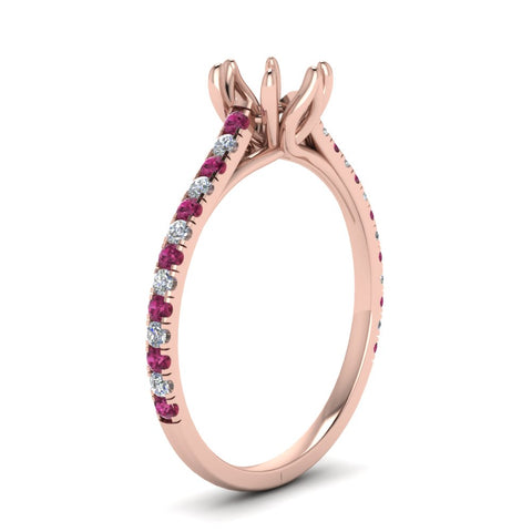 6 Claw Prong Simple Semi Mount Ring