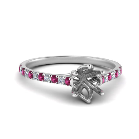 6 Claw Prong Simple Semi Mount Ring