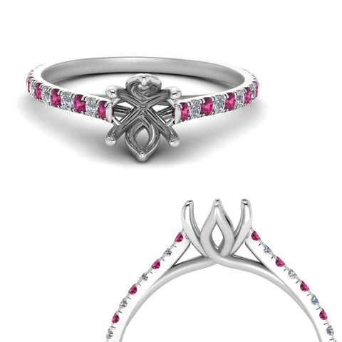 6 Claw Prong Simple Semi Mount Ring