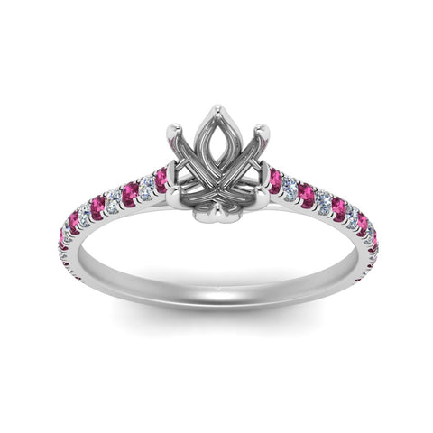 6 Claw Prong Simple Semi Mount Ring
