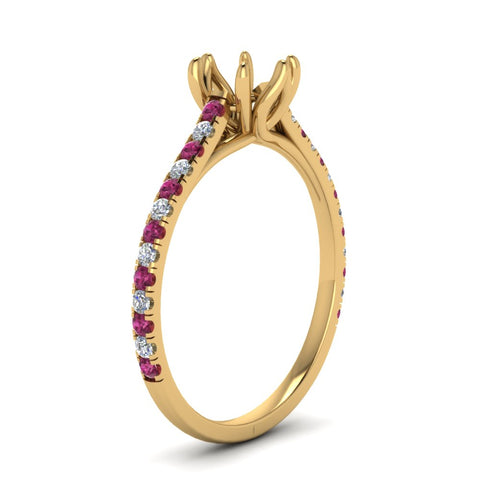 6 Claw Prong Simple Semi Mount Ring