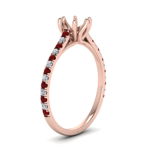 6 Claw Prong Simple Semi Mount Ring